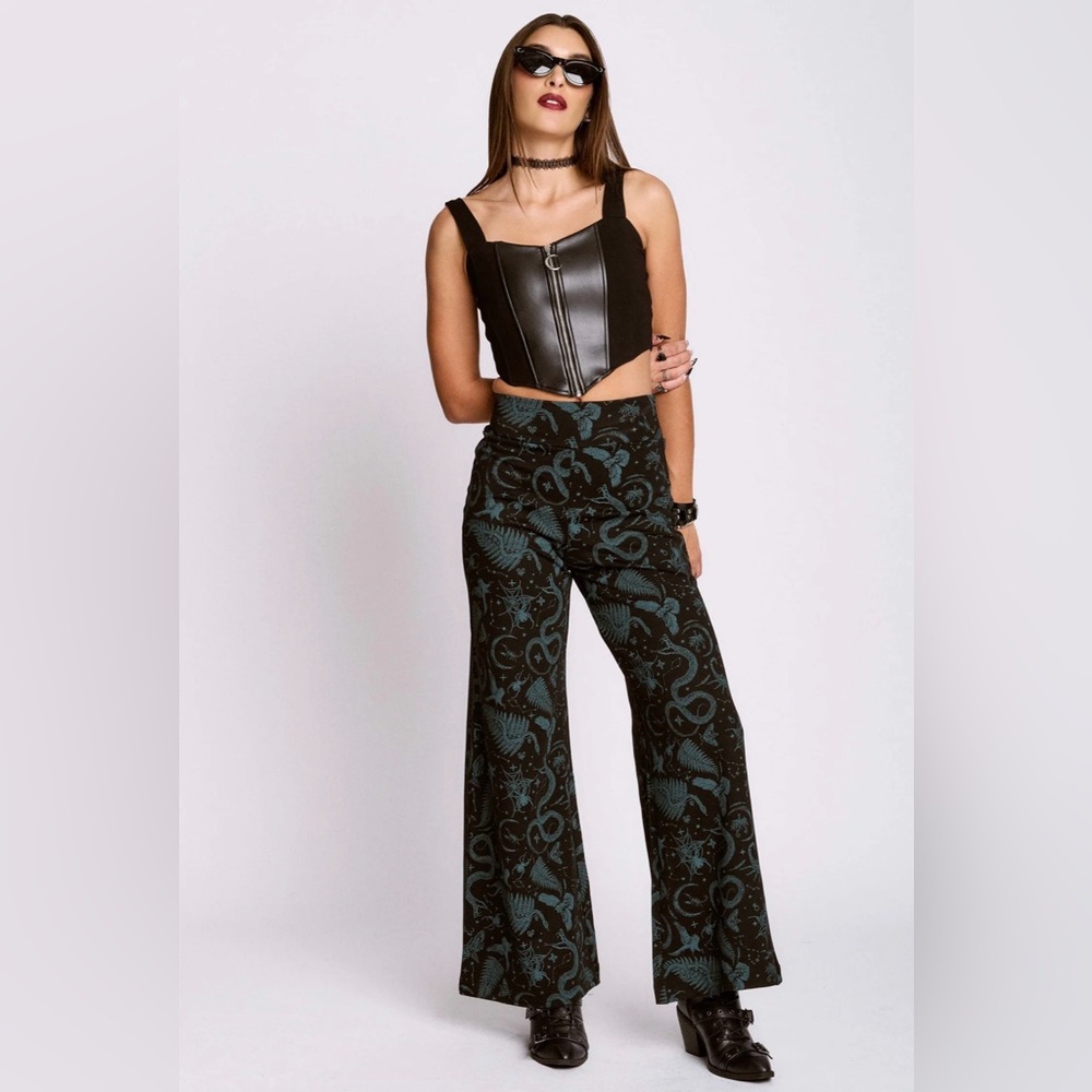Midnight Hour Swamp Palazzo Pants- Lrg/Short